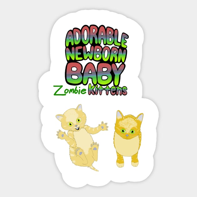 Adorable Newborn Baby Zombie Kittens Sticker by Dorablenewborn1